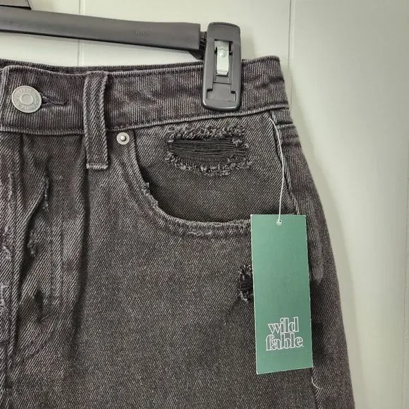 Wild Fable High-Rise Wide Leg Bermuda Jean Shorts - Picture 6 of 8